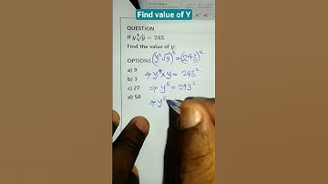 Find Y in the Exponential Math #highschoolmath #basicproblems #maths