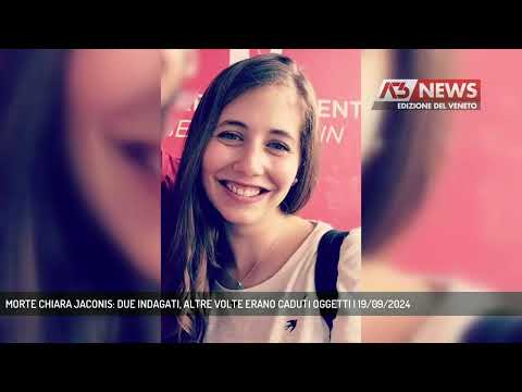 MORTE CHIARA JACONIS: DUE INDAGATI, ALTRE VOLTE ERANO CADUTI OGGETTI | 19/09/2024