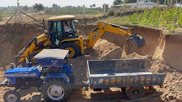 Jcb 5cx backhoe loading mud in Tata truck 2518 and Tata Tipper Truck | jcb video  #tractor #kids 