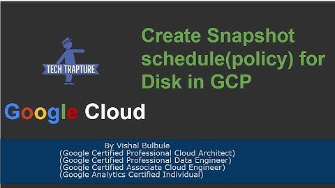 Create Snapshot Schedule(policy) for Disk in GCP