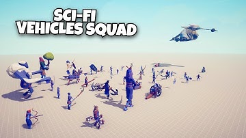 SCI-FI VEHICLES SQUAD VS EVERY FACTION - Totally Accurate Battle Simulator TABS