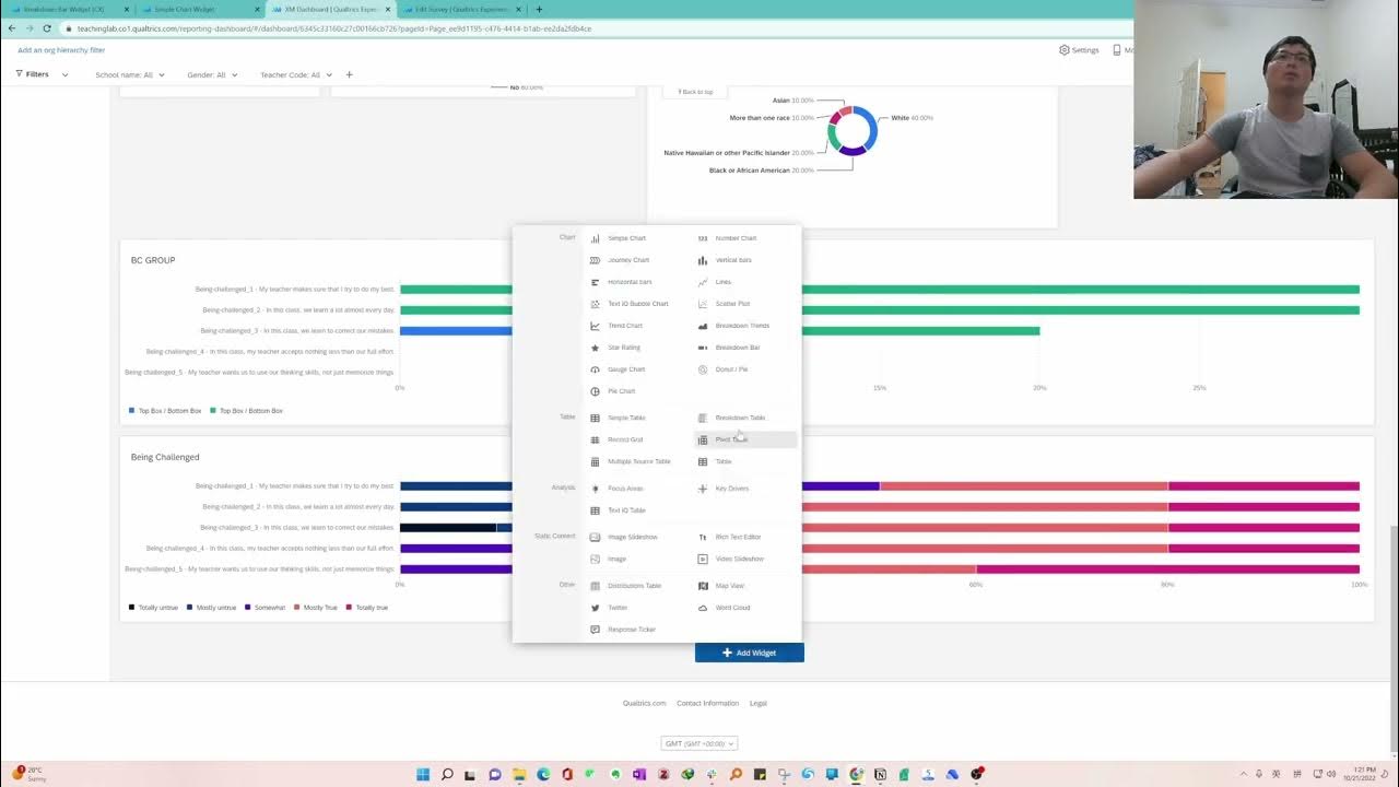 Qualtrics Dashboard Widgets Hidden Tips Clustered Breakdown Bar YouTube