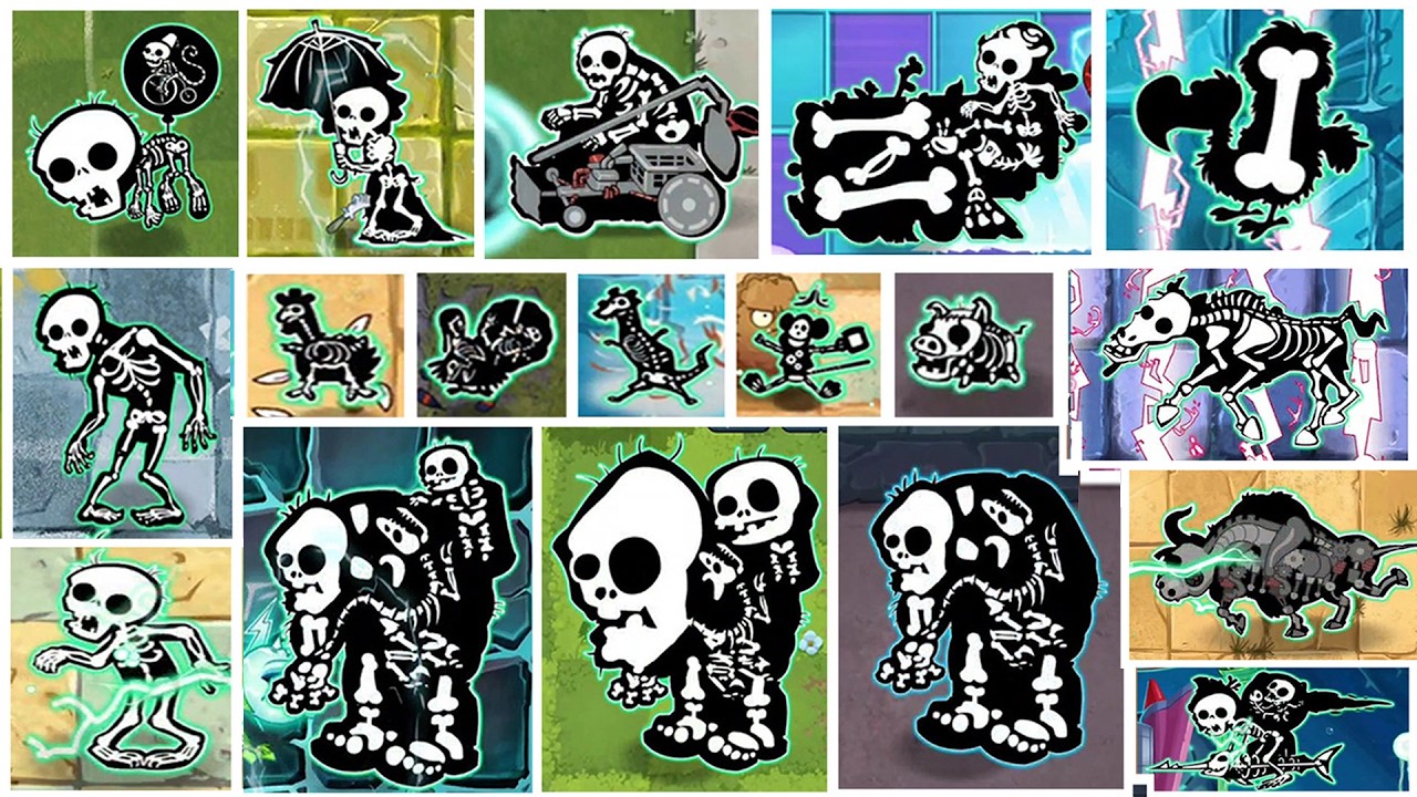 Pvz 2 Discovery - All Zombie Skeletons in PVZ 2 China