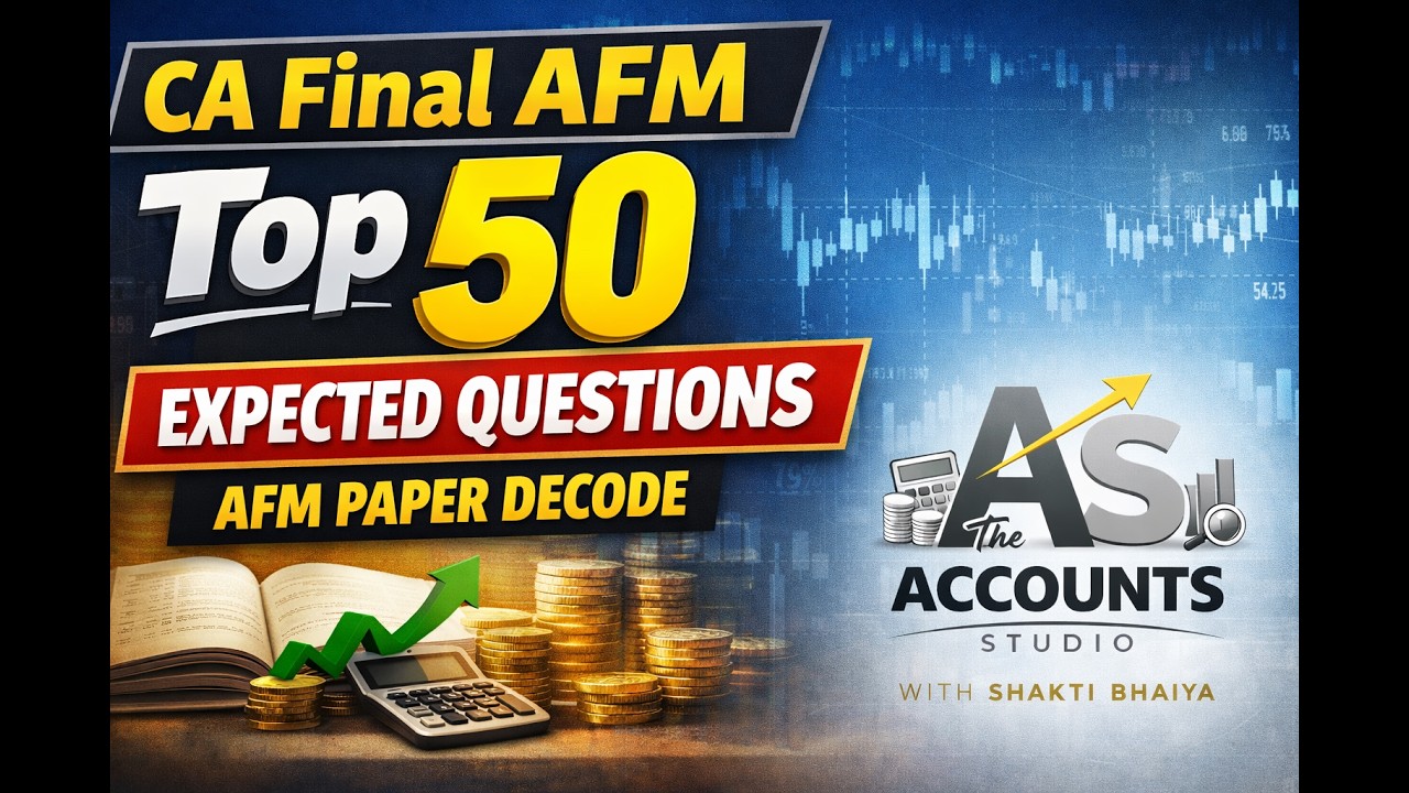 CA Final Paper 2 – AFM | 82 Marks Question-Oriented Paper Decode | May 2026 Strategy