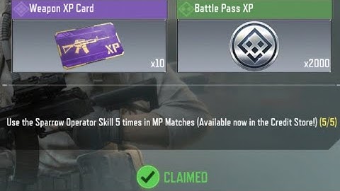Call Of Duty Mobile Use the Sparrow Operator Skill 5 times in MP Matches Task Complete