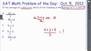 SAT Math Problem of the Day:  Oct. 5, 2012