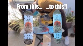 The Process Of Reshaping A Skateboard!