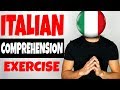ITALIAN COMPREHENSION EXERCISE (Live) - video in Italian