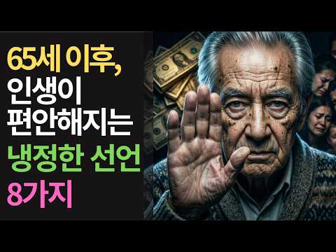 65세 이후, 인생이 편안해 지는 냉정한 선언 8가지 #노후자금 #youtube #노후준비 #인생지혜