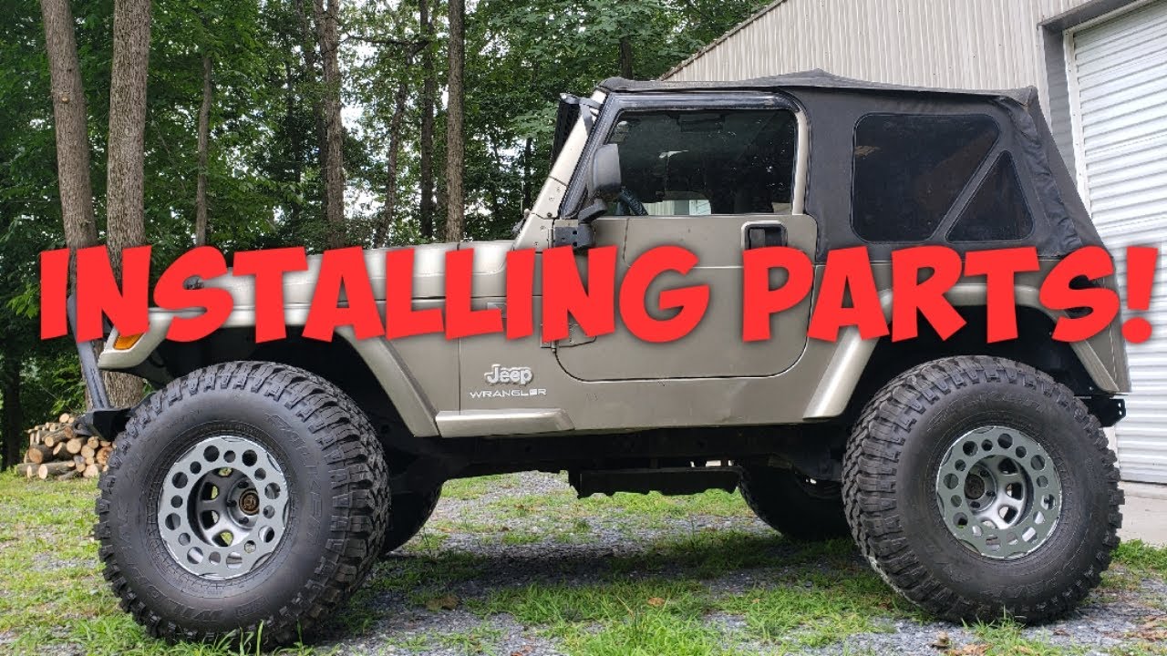 Finally the DIY 2003 Jeep Wrangler tj budget build is taking shape part 2.  Bumper and light bar! - YouTube