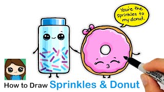 How to Draw Sprinkles and Donut | Cute Food Art