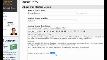 Meetup.com - Organizer, Video 1