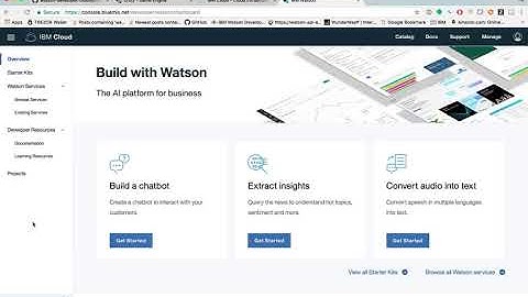 Watson Unity SDK  Creating Watson Services