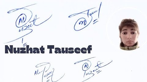 Nuzhat Tauseef name signature style with arooj