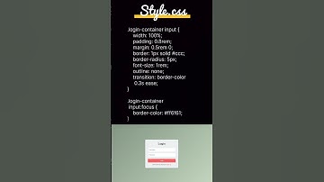 Login page using HTML CSS