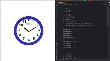 Python Turtle Wall Clock Design | Analog Clock Design (No Talking) #snakecoding