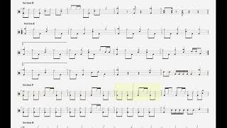SiM - Same Sky drum tab, score, sheet music