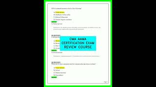CMA AAMA Certification Exam Review Course 2026 Complete Study Guide Practice Questions Updated2026