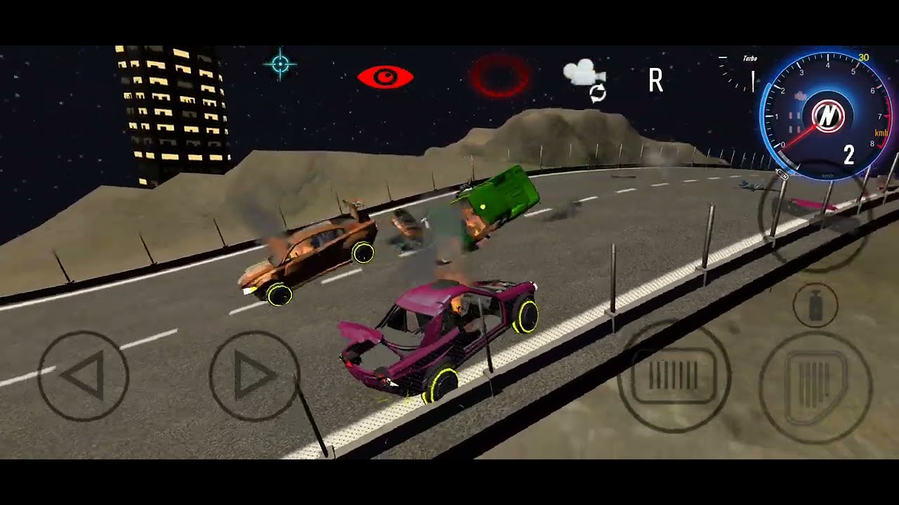 playing Cyberpunk Car Crash Traffic map