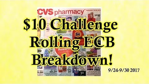 CVS $10 Rolling ECB Challenge for 9/24-9/30 2017  Google Doc Included
