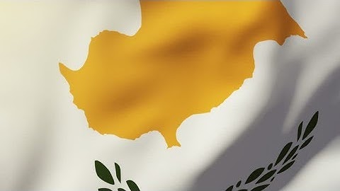 4K Cyprus flag waving in the wind. Looping sun rises style. Animation loop Stock video