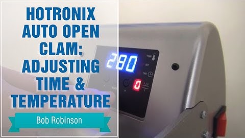 Hotronix® Auto Open Clam: Adjusting Time & Temperature