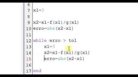 09_ RAÍZES DE EQUAÇÕES: PROGRAMA EM SCILAB PARA O MÉTODO DE NEWTON