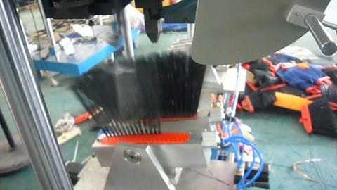 WanXingDa CNC 4-axis  2 Head Broom Tufting Machine, Staple Type with Long Filaments