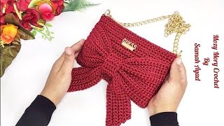 كروشيه شنطه كروس بناتى موديل مميز وسهلcrochet bag/Bolsa de ganchillo/Tığ işi çanta/Bolsa de crochê