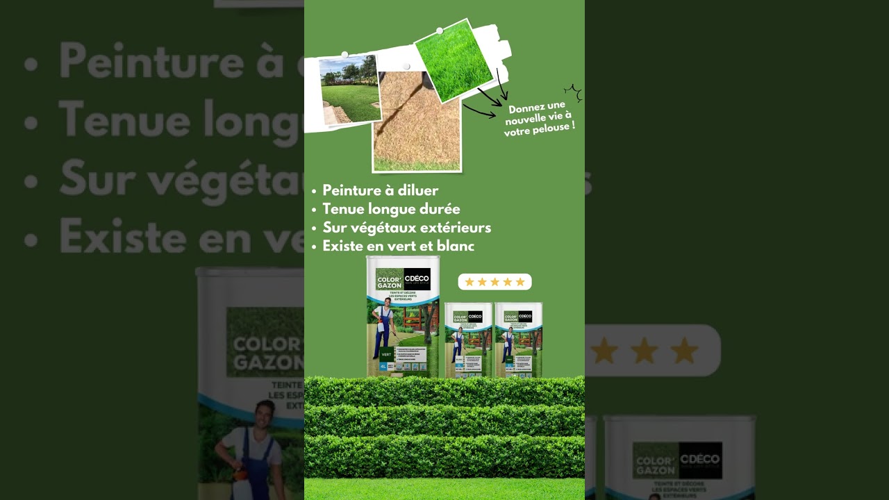 COLOR'GAZON - Peinture pelouse contre la sècheresse et restriction d'eau