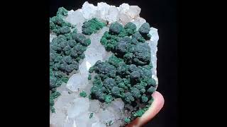 Video preview: Green Malachite with Quartz — Laos | Natural Mineral Specimen
