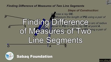Finding Difference of Measures of Two Line Segments, Math Lecture | Sabaq.pk
