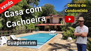 Linda casa a venda com cachoeira particular. Condomínio fechado. Guapimirim Rio de Janeiro #youtube