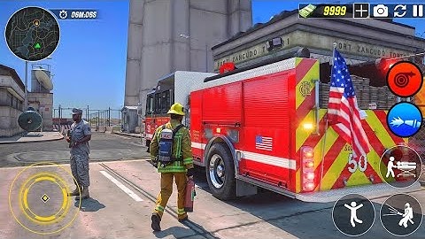 US  Fire Truck Driving Simulator 2025 - New Fire Fighting Fireman