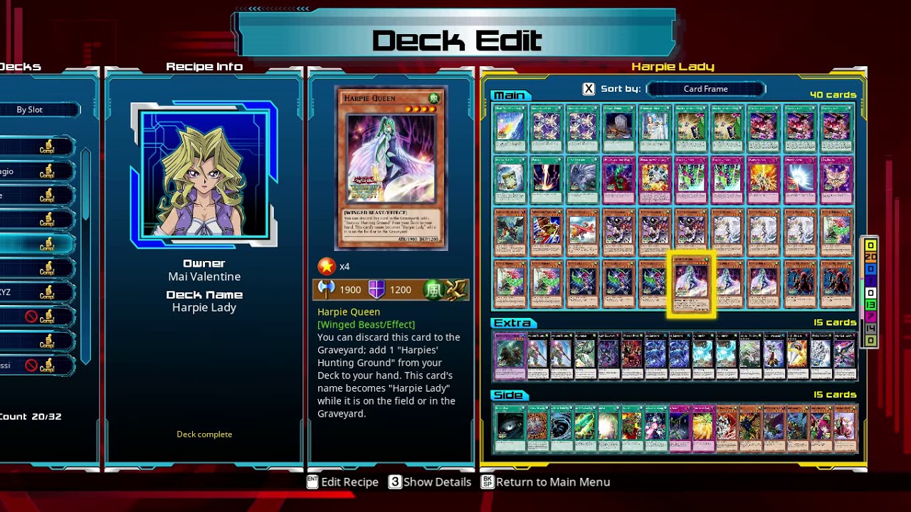 Yu-Gi-Oh Legacy of the Duelist - Harpie Lady Deck Profile.This is my versio...