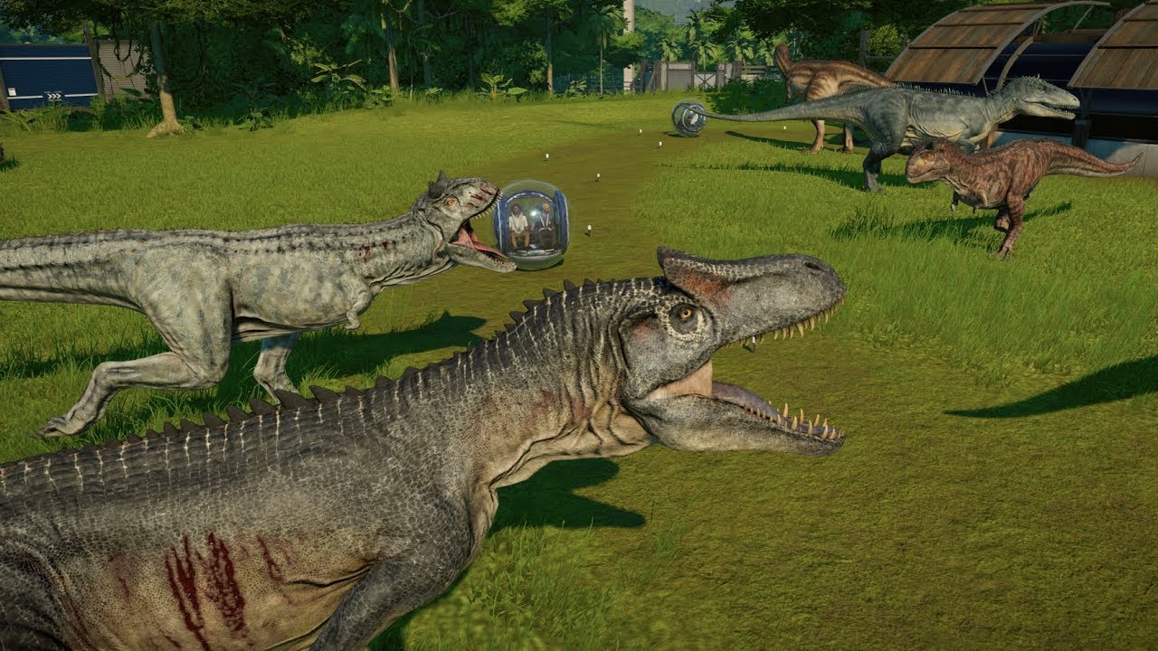 Гигантозавр против. Кархародонтозавр Jurassic World Evolution. Кархародонтозавр Jurassic World Evolution 2. Аллозавр Jurassic World Evolution. Мегалозавр Jurassic World Evolution 2.