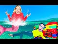 UNDERWATER Date with a Mermaid in a Giant Lego House! Matt and Rebecca