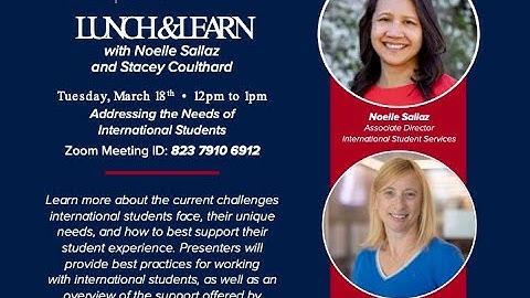 International Student Services Lunch & Learn March 2025