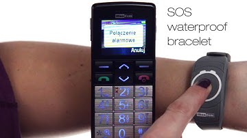 Presentation of senior GSM mobile MM715 with SOS Bracelet