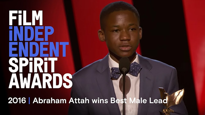 Abraham Attah wins Best Male Lead at the 2016 Film Independent Spirit Awards