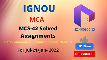 Mcs-42 Solved Assignment 2021-22  || MCA/BCA || IGNOU || DalalTechnologies