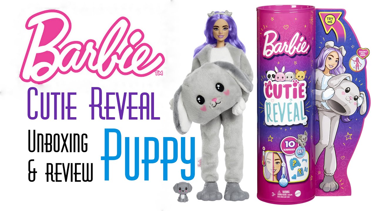 Barbie Cutie Reveal Fashion Doll with Puppy Plush Costume, Mini Pet &  Accessories