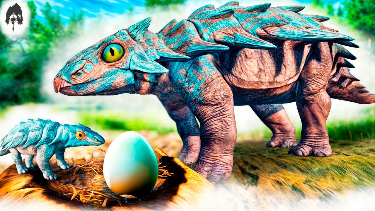 the isle - Saindo Do Ovo! Ankylosaurus Protetora! Família Mista Em Ação!