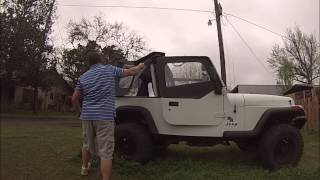 FAST--How to Remove Jeep Wrangler YJ Soft Top Under 3 Minutes