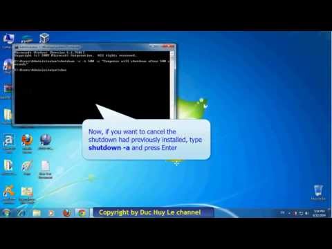 Shutdown Timer on PC Windows without software