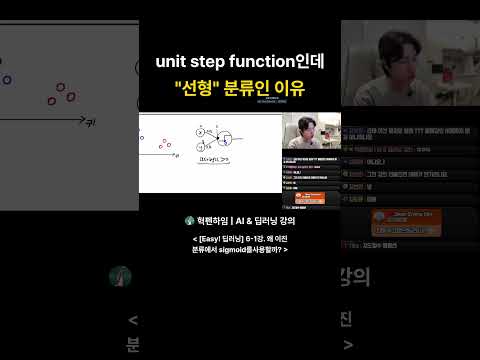 unit step function인데 "선형" 분류인 이유