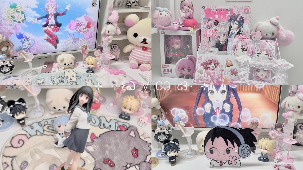 ˚₊‧꒰ა ꣑ৎ ໒꒱ ‧₊˚봄을 맞이한 오타쿠 브이로그 | 봄맞이 방꾸 ◦ 미소녀피규어 ◦ 코리락쿠마 ◦ 바쿠고룩업 ◦ 주술회전 고죠후와 ◦ 나구모 나기 누이 ◦ 느좋템 매입 일상