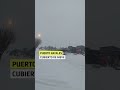 Puerto Natales cubierto de nieve