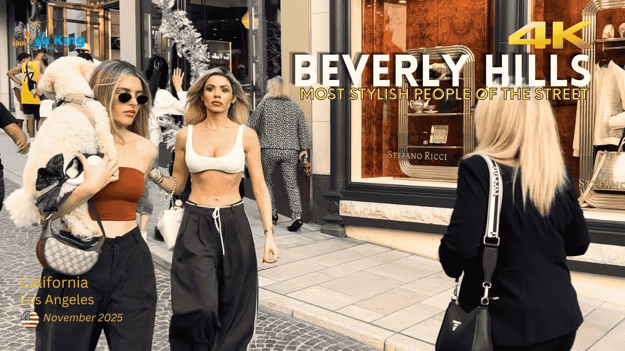 STYLISH 💃🏻 People of BEVERLY HILLS  💎 October [4K]  🇺🇸