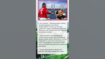 Thumbnail of Eric Cantona : Saya berhenti menjadi penggemar manchester ynited jika ....  #shorts #football
